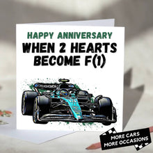 Load image into Gallery viewer, When 2 Hearts Become F1 Formula 1 Card
