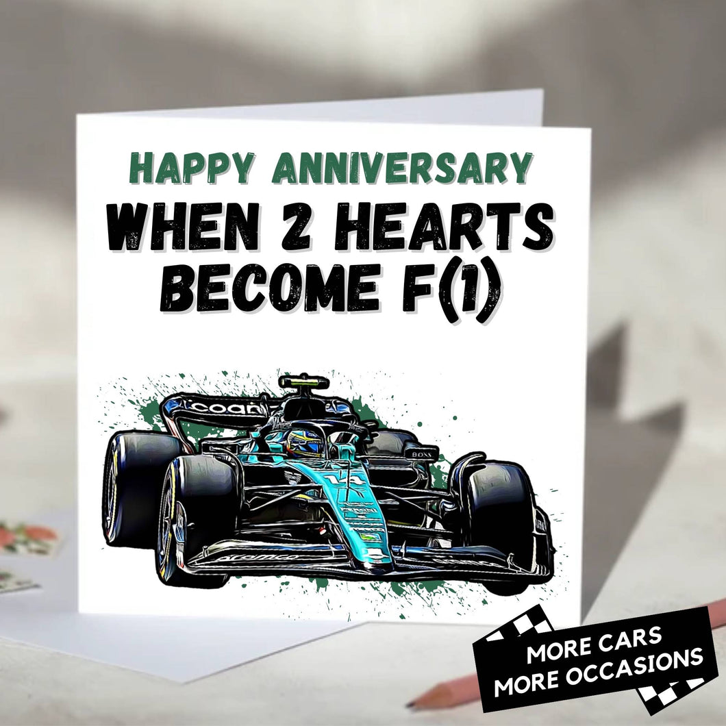 When 2 Hearts Become F1 Formula 1 Card