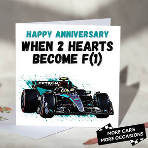 When 2 Hearts Become F1 Formula 1 Card