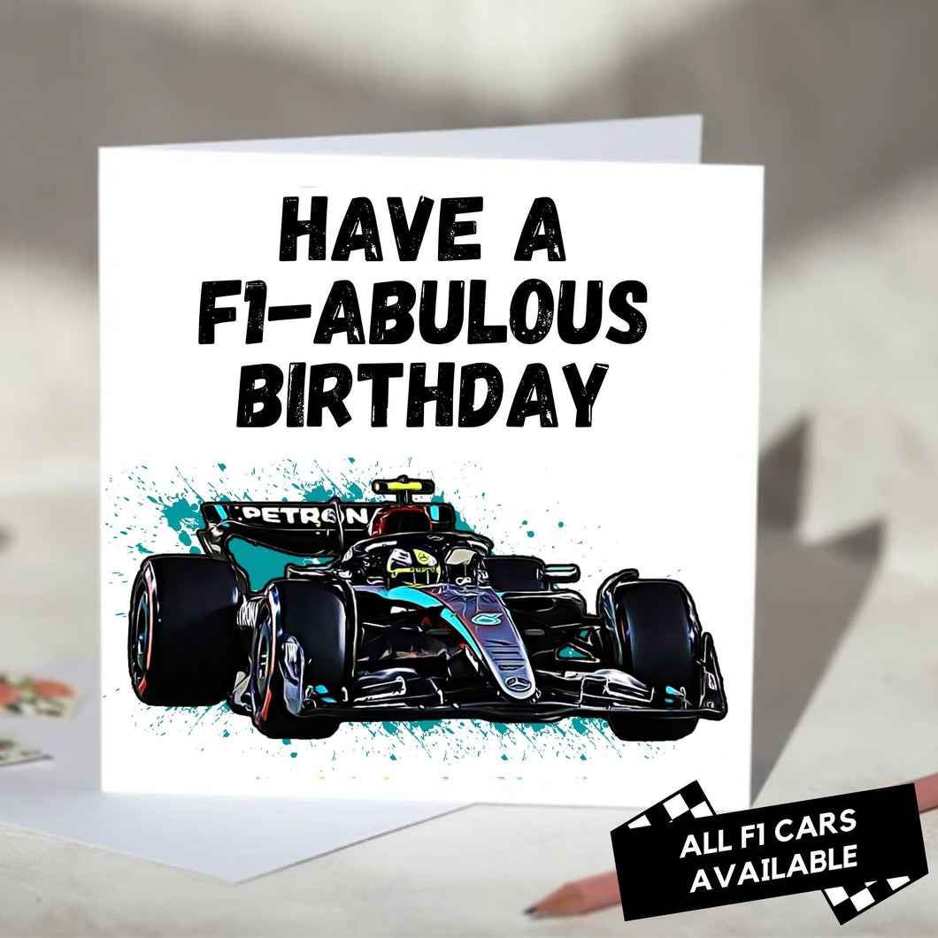 Have an F1-abulous Birthday F1 Card