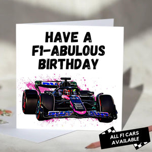 Have an F1-abulous Birthday F1 Card