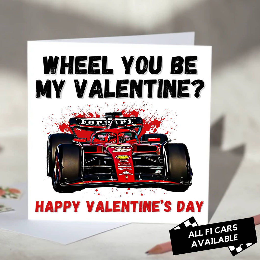 Wheel You Be My Valentine F1 Card