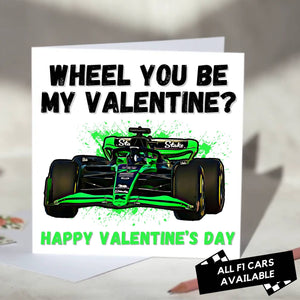 Wheel You Be My Valentine F1 Card