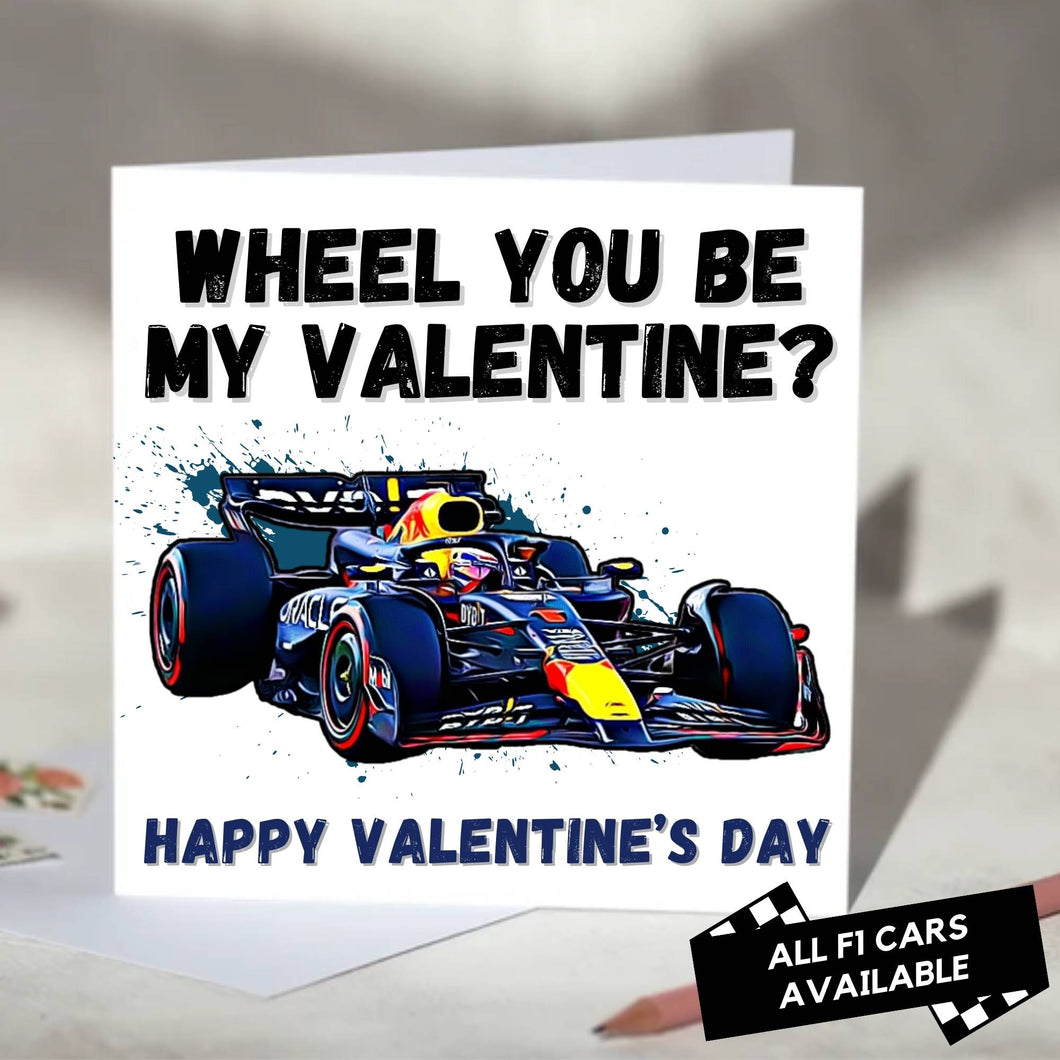 Wheel You Be My Valentine F1 Card