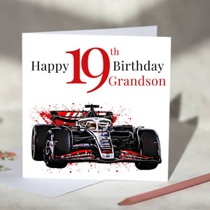 Haas F1 Personalised Birthday Card