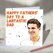 Load image into Gallery viewer, Lando Norris Father&#39;s / Mother&#39;s Day F1 Card
