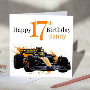 McLaren F1 Personalised Birthday Card