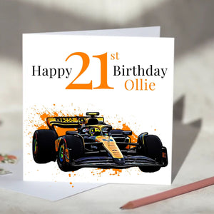 McLaren F1 Personalised Birthday Card