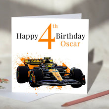 Load image into Gallery viewer, McLaren F1 Personalised Birthday Card
