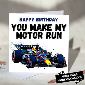 You Make My Motor Run F1 Card