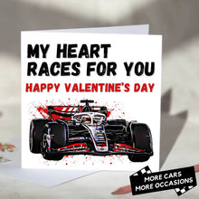 Load image into Gallery viewer, My Heart Races For You F1 Card
