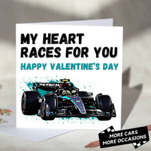 Load image into Gallery viewer, My Heart Races For You F1 Card
