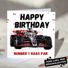 Load image into Gallery viewer, Personalised Formula 1 Birthday Card
