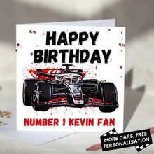 Load image into Gallery viewer, Personalised Formula 1 Birthday Card
