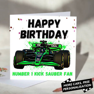 Personalised Formula 1 Birthday Card