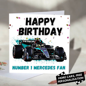 Personalised Formula 1 Birthday Card