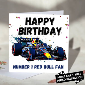 Personalised Formula 1 Birthday Card