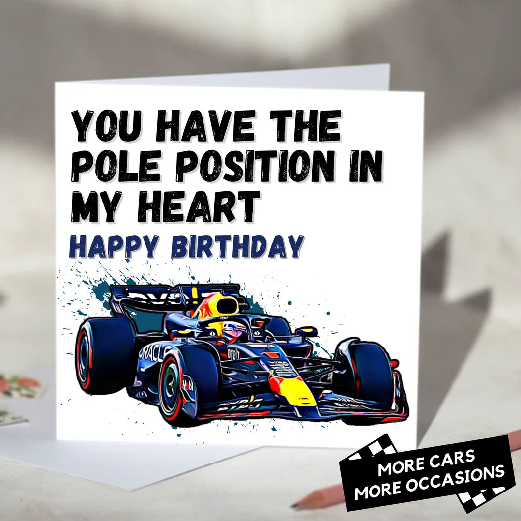 You Have The Pole Position In My Heart F1 Card