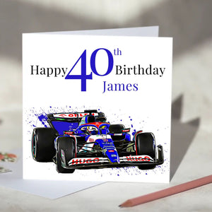 Visa Cash App RB F1 Personalised Birthday Card