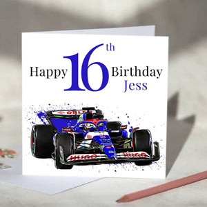 Visa Cash App RB F1 Personalised Birthday Card