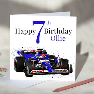 Visa Cash App RB F1 Personalised Birthday Card