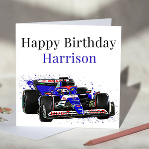 Visa Cash App RB F1 Personalised Birthday Card