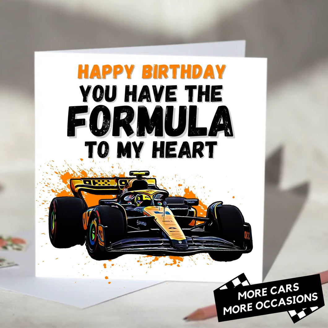 You Have the Formula To My Heart F1 Card