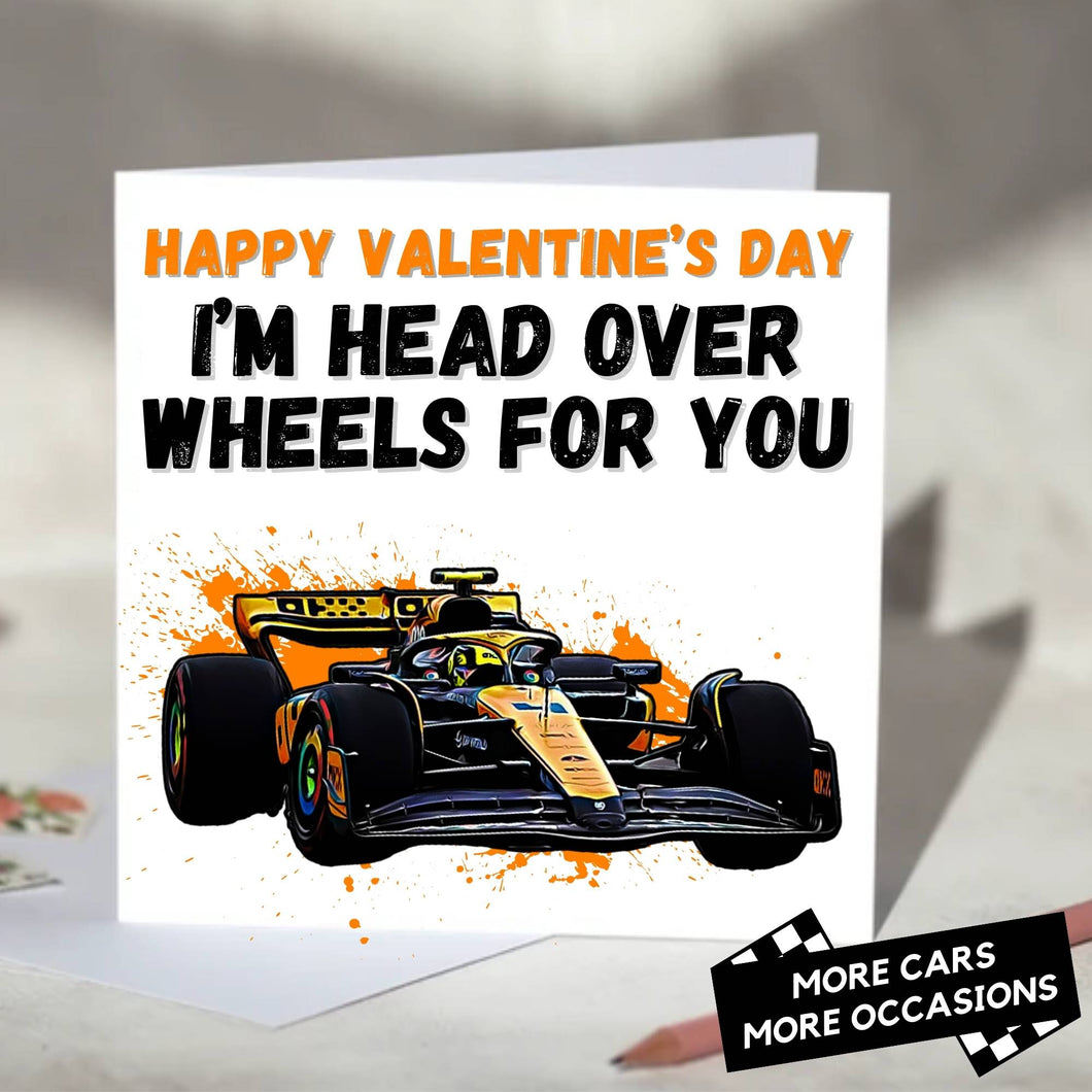 I'm Head Over Wheels For You F1 Card