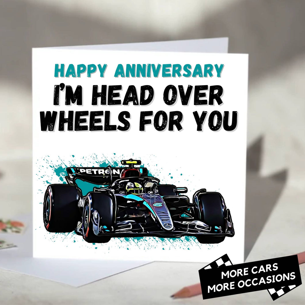 I'm Head Over Wheels For You F1 Card