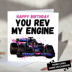 You Rev My Engine F1 Card