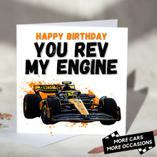 Load image into Gallery viewer, You Rev My Engine F1 Card
