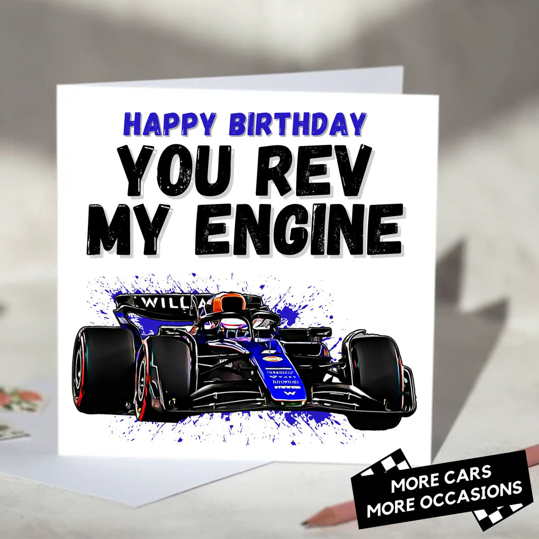 You Rev My Engine F1 Card