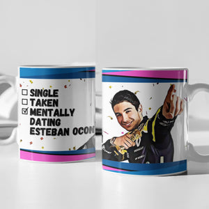 Single, Taken, Mentally Dating Lando Norris F1 Mug Gift