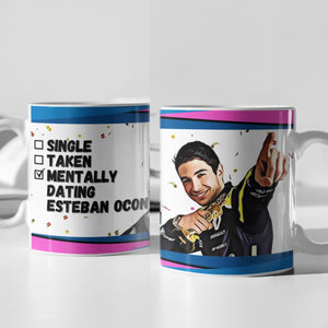 Single, Taken, Mentally Dating Max Verstappen F1 Mug Gift