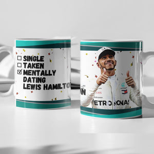 Single, Taken, Mentally Dating Carlos Sainz F1 Mug Gift