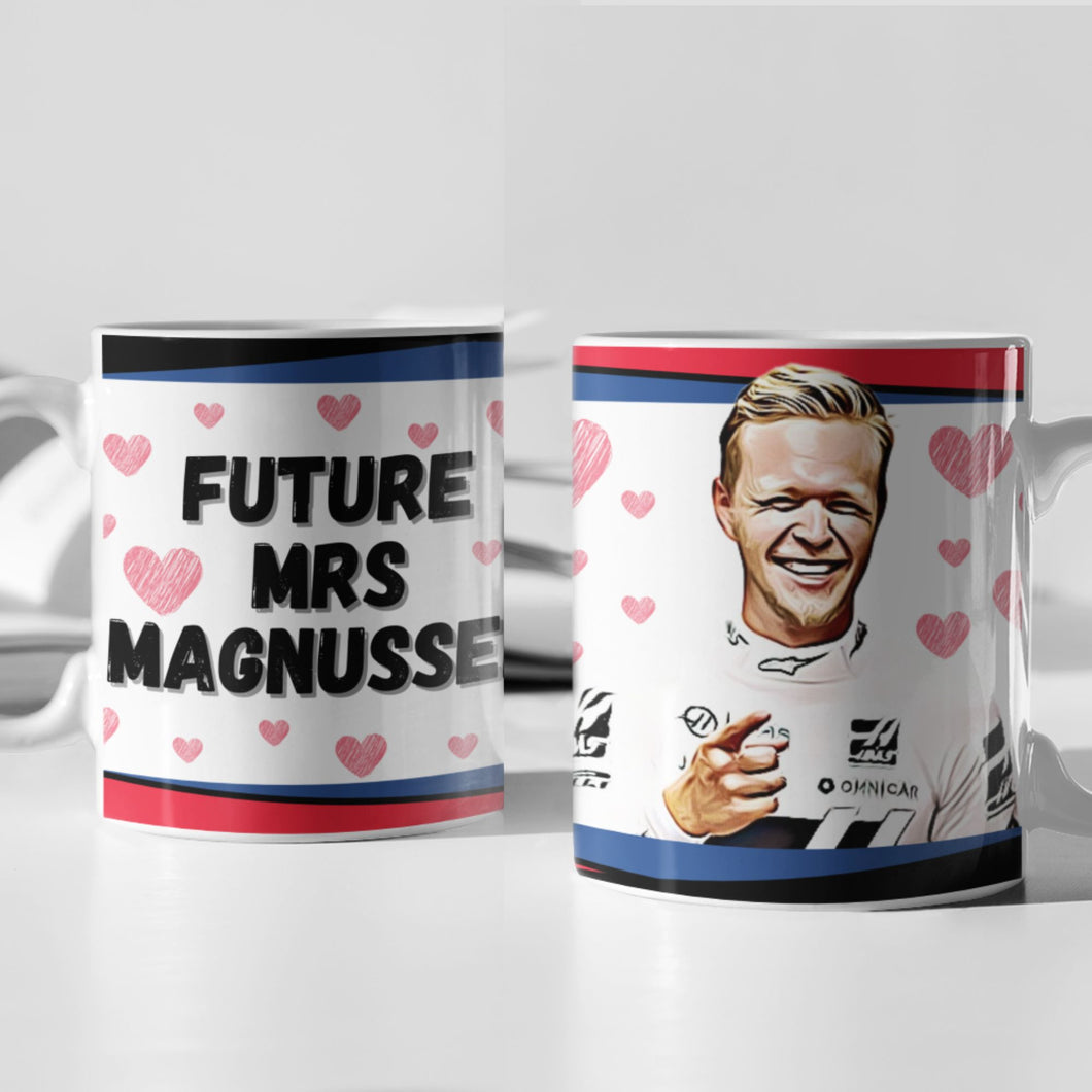 Future Mrs Kevin Magnussen F1 Mug Gift