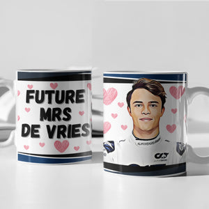 Future Mrs Nyck De Vries F1 Mug Gift