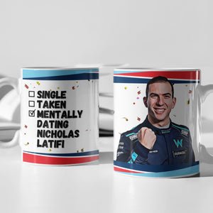 Single, Taken, Mentally Dating Carlos Sainz F1 Mug Gift