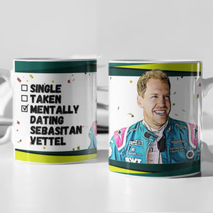 Single, Taken, Mentally Dating Kevin Magnussen F1 Mug Gift