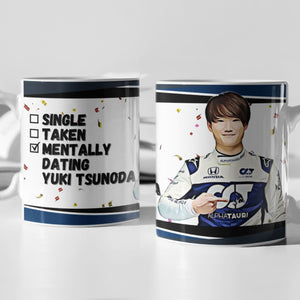 Single, Taken, Mentally Dating Max Verstappen F1 Mug Gift