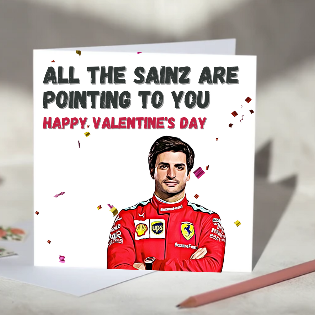 All The Sainz Are Pointing To You Carlos Sainz F1 Card – ChampionPrints