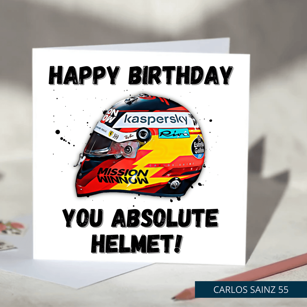 Happy Birthday You Absolute Helmet Funny F1 Birthday Card