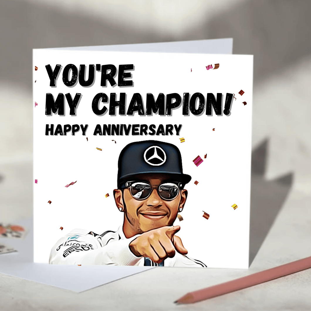 Lewis Hamilton F1 Card, Birthday, Father's Day, Mother's Day