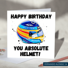 Load image into Gallery viewer, Happy Birthday You Absolute Helmet Funny F1 Birthday Card
