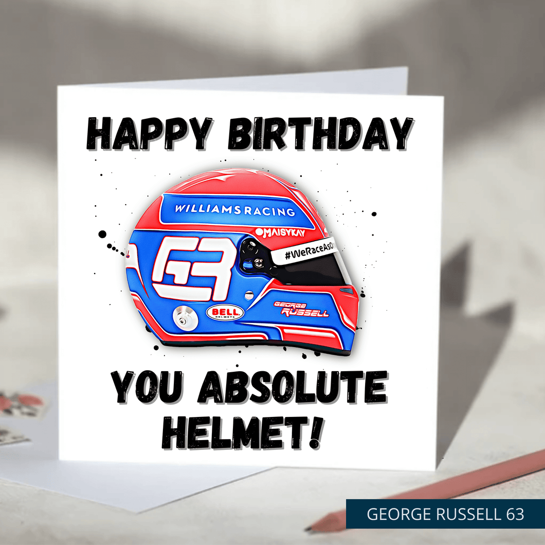 Happy Birthday You Absolute Helmet Funny F1 Birthday Card