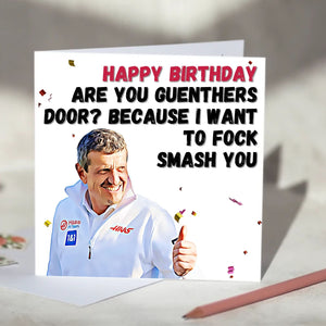 Guenther Steiner Fock Smash Door F1 Card