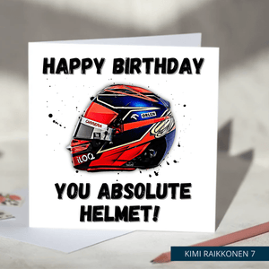 Happy Birthday You Absolute Helmet Funny F1 Birthday Card