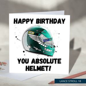 Happy Birthday You Absolute Helmet Funny F1 Birthday Card