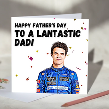 Load image into Gallery viewer, Happy Birthday to a Lantastic Relative Lando Norris F1 Card
