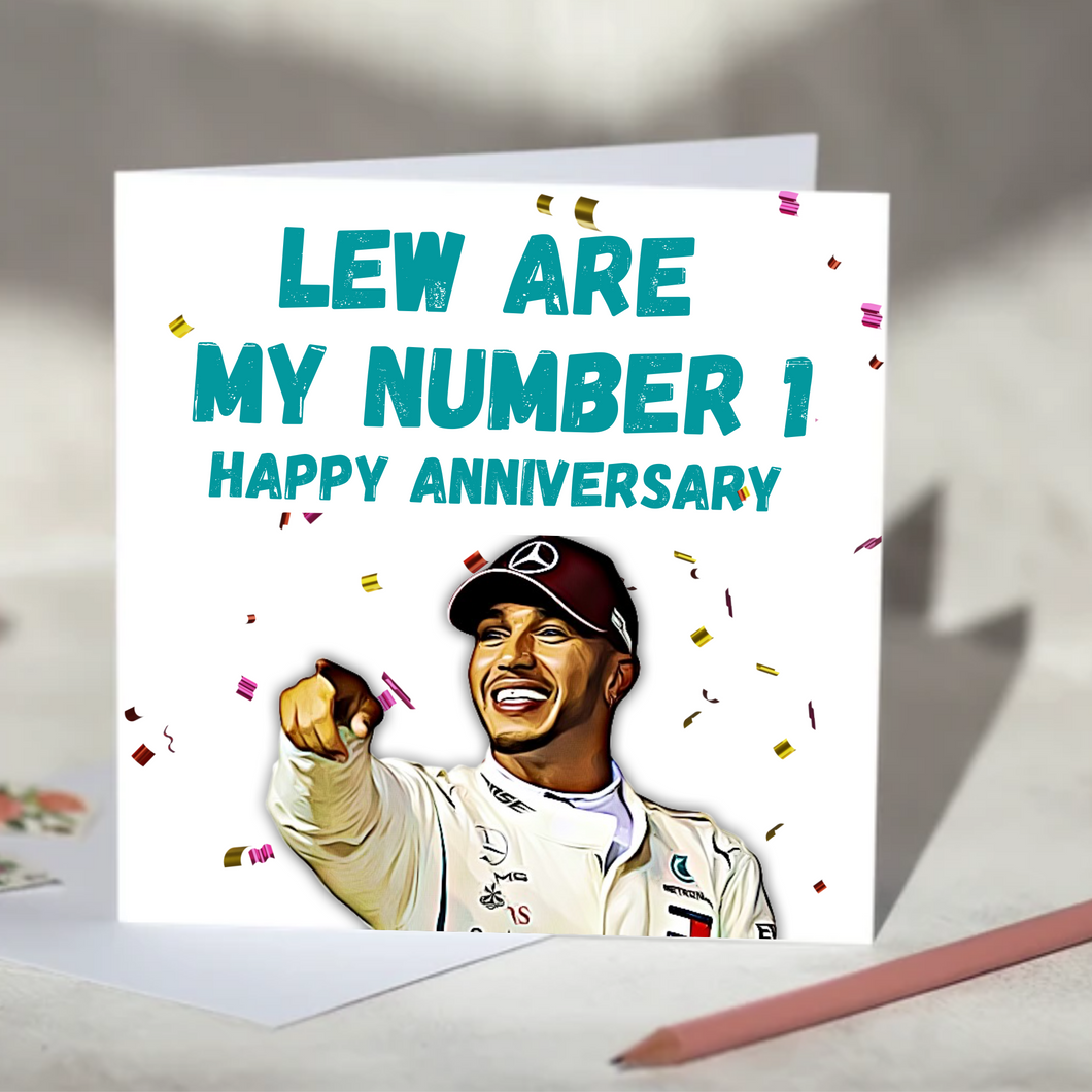 Lew Are My Number 1 Lewis Hamilton F1 Card